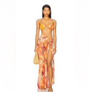 Vivi charm bikini sarong set in Here Comes The Sun